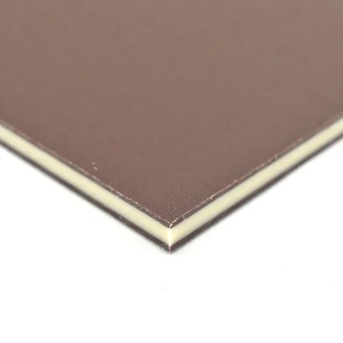 BuyPlastic King ColorCore - Hoja de plástico de 1/2 x 12 x 12 pulgadas, núcleo de color marrón y marrón, tablero de HDPE, panel de polietileno de