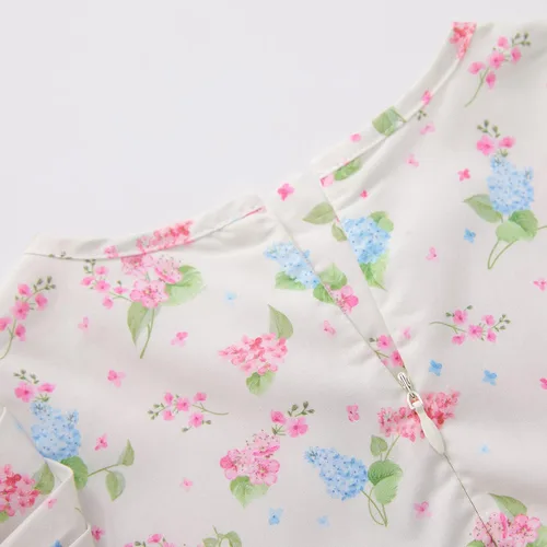 Miniatura 4 de pureborn Vestido de algodón de manga corta y larga para bebé niña pequeña 0-5T