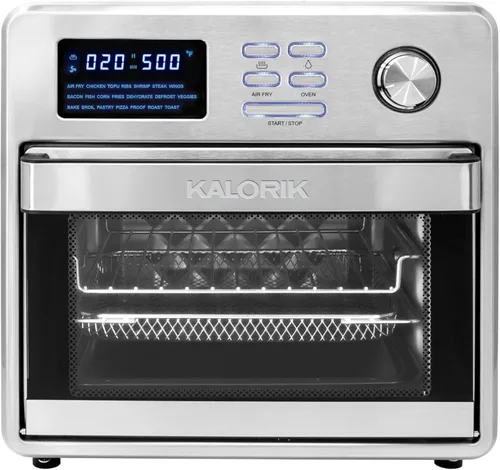 Miniatura 3 de Kalorik MAXX® AFO 47797 SS 16 cuartos de galón, tostadora 9 en 1, tostadora, tostadora, hornear, asador, parrilla, deshidratador, 21 presets
