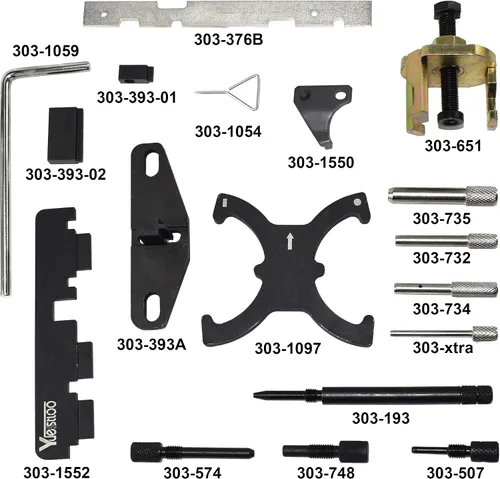 Miniatura 2 de Kit de herramientas de sincronización de árbol de levas del motor, herramientas de bloqueo del volante, Ford Fiesta Focus Volvo Mazda 1.25 1.4 1.6