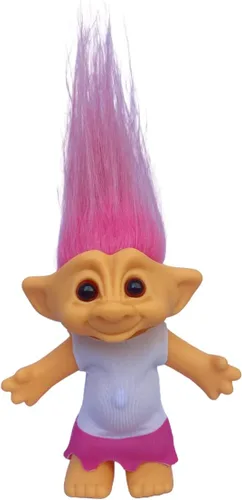 Miniatura 19 de Muñecas vintage Troll cromáticas adorables para colecciones, proyectos escolares, artes y manualidades, recuerdos de fiesta, 7.5 pulgadas de alto