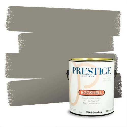Miniatura 220 de Prestige Paints - Pintura exterior e imprimación en uno, 1 galón, plano, compatibilidad comparable con el color menta «Whipped Mint» de Behr