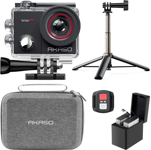 Miniatura 12 de Cámara de acción AKASO EK7000 Pro 4K con pantalla táctil EIS, ángulo de visión ajustable de 40m, cámara resistente al agua, cámara con mando a