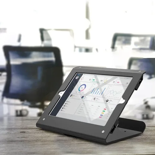 Miniatura 2 de Tablet quiosco POS soporte compatible 10,2 "iPad 7 8 9 generación con base giratoria 360