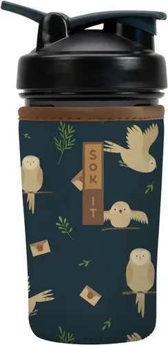 Miniatura 62 de Sok It BotlSok Botella Mezcladora de Proteínas con Funda Aislante de Neopreno (Floral Abstracto, Se Ajusta a Mezcladoras de 24oz)