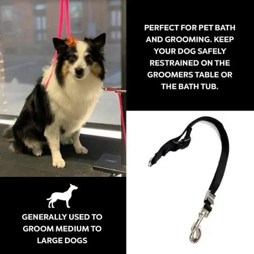 Miniatura 4 de Groomers Helper Bucle profesional de 5/8 pulgadas - Bucle de seguridad para aseo de mascotas para baño de perros, aseo y recorte de perros (negro)