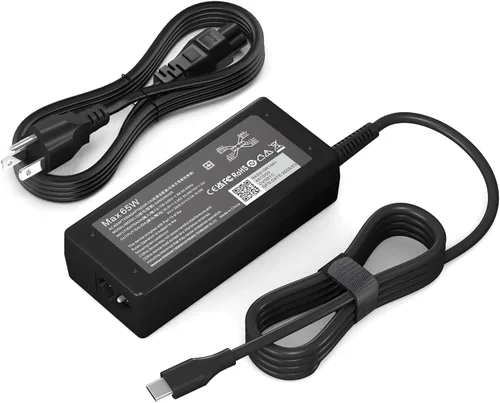Cargador de repuesto para laptop USB C de 65 W compatible con HP Chromebook y todos los adaptadores de corriente USB tipo C de 65 W