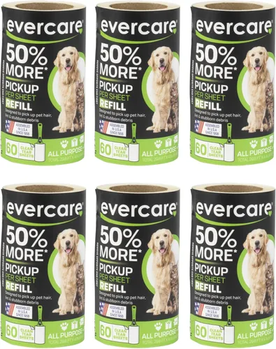 Miniatura 5 de Evercare Recambio de rodillo multiusos para pelusas de mascotas, 70 hojas fáciles de despegar, compatible con rodillos de tamaño estándar