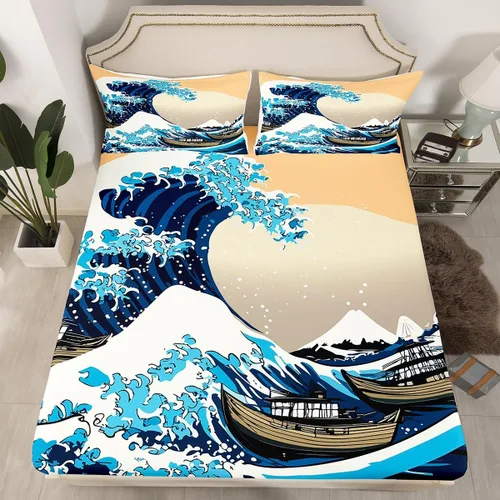 Miniatura 10 de Erosebridal Lindas sábanas de Capybara para niños y niñas, diseño de universo azul, con temática del espacio exterior, juego de cama de Capybara