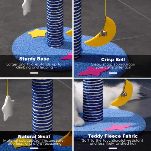 Miniatura 6 de Torre de árbol para gatos de cielo estrellado Mueble para gatos de varias capas con cápsula espacial Cama para gatos y casa para gatos