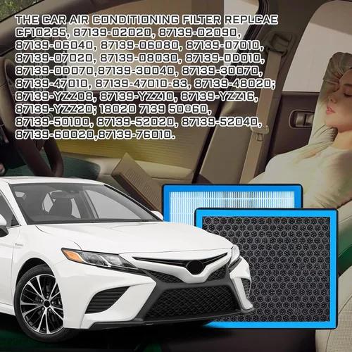 Miniatura 5 de Filtro de aire de cabina automotriz de repuesto CF10285, filtro de aire de cabina con carbón activado para 4Runner Highlander RAV4 Camry Corolla