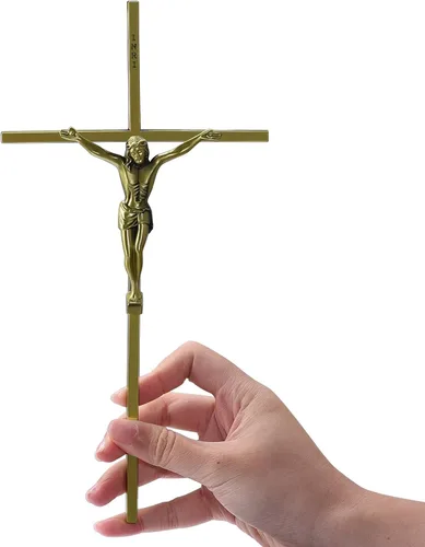 WenRity Cruz del Perdon Católica Cruz de pared de metal delgado Cruz del Perdon Católica Cruz de 10 pulgadas - Decoración artística de dar bendición