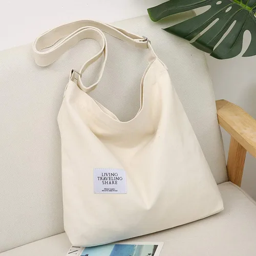 Miniatura 91 de Covelin - Bolsa de hombro informal de lona para mujer, estilo bohemio y retro, bolsa de mano, bolso cruzado, tamaño grande