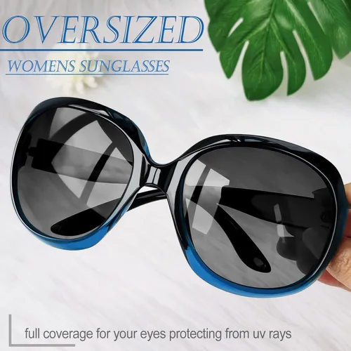 Miniatura 130 de Joopin Lentes de sol de gran tamaño para mujer, polarizados, grandes, para conducción, protección UV, grandes sombras