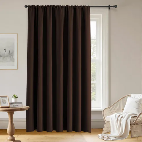 Miniatura 21 de Cortinas opacas para sala de estar, cortinas 100% opacas de 90 pulgadas de largo, juego de 2 paneles de 2 paneles, con aislamiento térmico, pestaña
