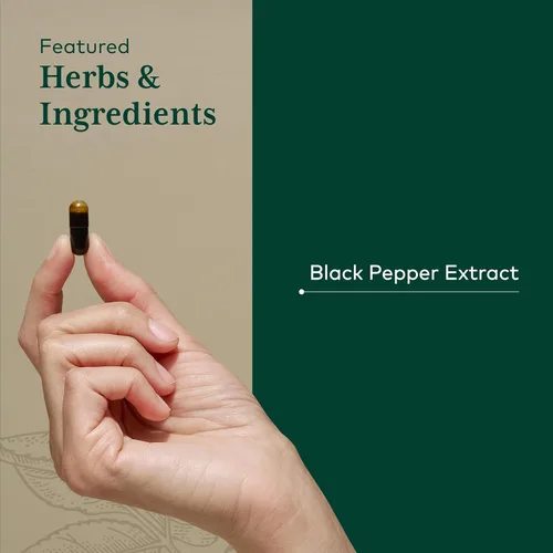 Miniatura 4 de GAIA HERBS PRO Curcuma Supreme - Apoya la salud inmunológica* - Extracto de raíz de cúrcuma y extracto de fruta de pimienta negra - Ingredientes