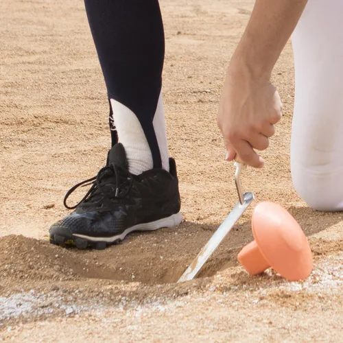Miniatura 5 de Champion Sports Herramienta de excavación de béisbol de 8 pulgadas, herramienta de mantenimiento de campo duradera para limpieza y nivelación