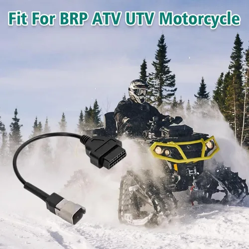 Miniatura 5 de Cable adaptador OBD2 de 6 pines para CAN AM para BRP Moto ATV UTV Bike Clut a OBD2 16 Pin OBDII Conector de diagnóstico de motocicleta, funciona