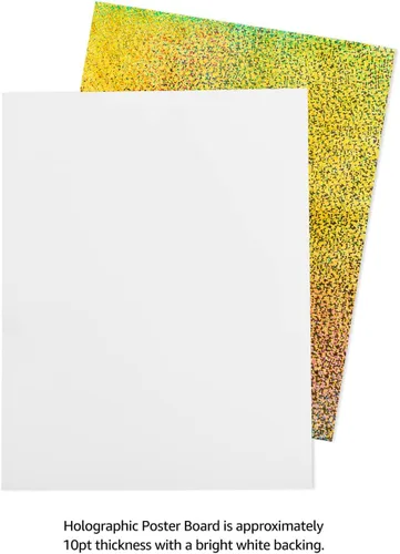 Miniatura 4 de Hygloss Productos Tarjeta holográfica Stock-8.5"x11" 10pt, 5 hojas, plata brillante