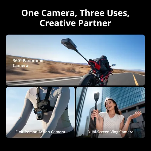 Miniatura 7 de DJI Osmo 360 Camera Adventure Combo, cámara de acción impermeable 8K 360° con imagen 360° de sensor de 1 pulgada, duración extendida de batería