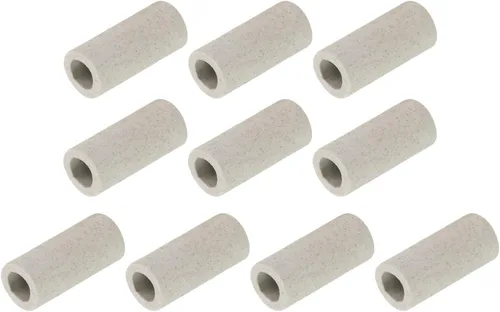 Miniatura 11 de uxcell 10 unids 0.079 in diámetro tubo de cerámica aislado cable electrónico paquete de aislamiento térmico protección de un solo orificio, 0.157 in