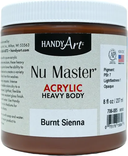 Miniatura 21 de Handy Art Nu Master - Pintura acrílica de cuerpo pesado, 8 onzas, carmesí Alizarin