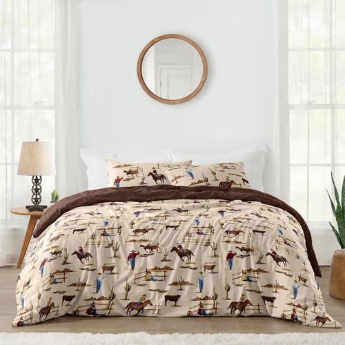 Miniatura 7 de Sweet Jojo Designs Juego de edredón individual de 2 piezas (vaquero occidental) para niños, ropa de cama para niños, ropa de cama en una bolsa