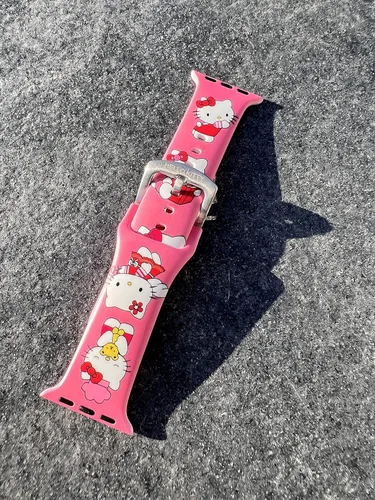 Miniatura 5 de Correa de silicona para Apple Watch de Hello Kitty para 38/40/1.614 in para Series 7/6/5/4/3/2/1/SE
