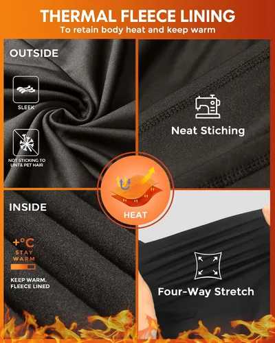 Miniatura 4 de CL convallaria Conjunto de ropa interior térmica para hombre con bragueta, capa base larga para invierno, equipo de caza, parte superior e inferior