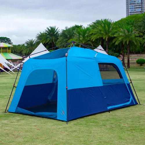 Miniatura 4 de KTT Extra Large Tent 8-10-12-14 Person(A),Family Cabin Tents,2 Rooms,3 Doors and 3 Windows with Mesh,Straight Wall,Waterproof,Double Layer,Big Tent