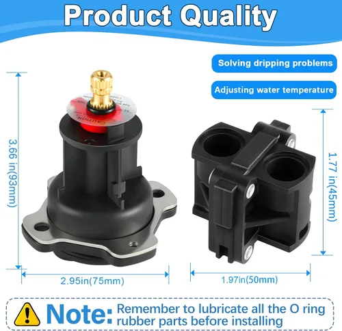 Miniatura 6 de GP76851 Tapa mezcladora y kit de unidad de equilibrio de presión GP500520, compatible con Kohler GP77759, pieza GP876851, kit de reparación