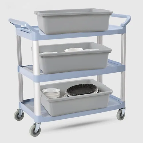 Miniatura 3 de Caja de bañera de autobús comercial de 13 L, paquete de 3 tinas para lavabo, color gris