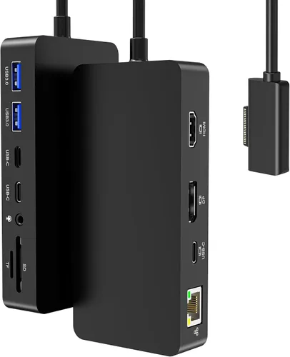 Miniatura 10 de Estación de acoplamiento para superficie, 11 en 1 monitor dual 4K @60Hz HDMI + VGA Surface Dock, para Surface Pro 11/10/9/8/X/7/6/5/4, Surface