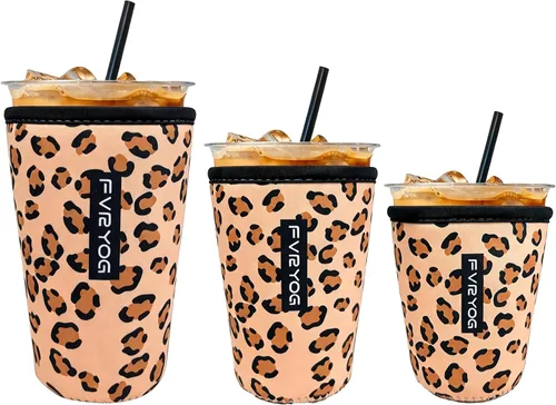 Miniatura 120 de Fundas de neopreno reutilizables aisladas para café helado, fundas para tazas de café helado, fundas para bebidas heladas y calientes