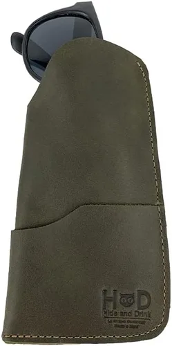 Miniatura 3 de Hide & Drink, Funda rústica para lentes de sol y cartera hecha a mano de cuero de grano completo
