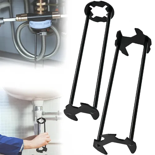 Llave de fregadero multifuncional, herramientas universales de fontanería para debajo del fregadero, herramienta de plomería universal para espacios