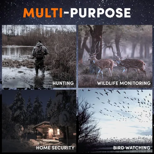 Miniatura 7 de GTHUNDER Night Vision Goggles Binoculars with Remote Monitor on App Crystal Clear 4K UHD Video & 52MP Full Color Photos on 4" HD Screen 10X Zoom
