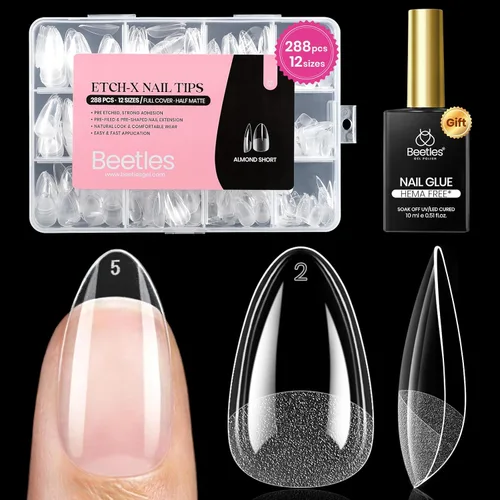 Miniatura 27 de beetles Gel Polish Kit de pegamento para uñas acrílicas, cepillo 5 en 1 súper fuerte, pegamento de gel y esmalte, requiere lámpara LED, regalo