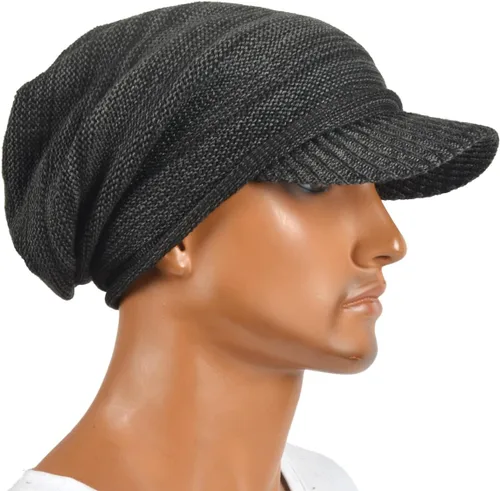 Miniatura 2 de Gorro de punto holgado con calavera de gran tamaño para hombre tipo skullcap