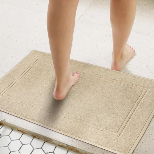 Miniatura 6 de Tens Towels Paquete de 2 alfombrillas de baño 100% algodón, 20 x 32 pulgadas, súper absorbentes, toallas de piso de calidad hotelera premium