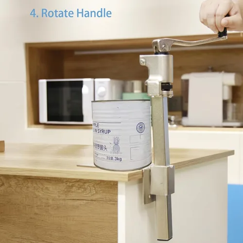Miniatura 7 de Abrelatas comercial resistente para latas grandes, abrelatas industriales para latas grandes, abrelatas manuales de acero inoxidable, abrelatas