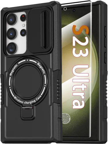Miniatura 78 de Funda magnética para Samsung Galaxy Note 20 Ultra con soporte de anillo [con protector de pantalla] [Compatible con carga inalámbrica MagSafe] Funda