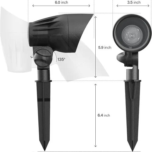 Miniatura 4 de Luz de paisaje de bajo voltaje para exteriores, focos halógenos de 50 W, luces de inundación de 12 voltios, 3000 K, blanco cálido con conector