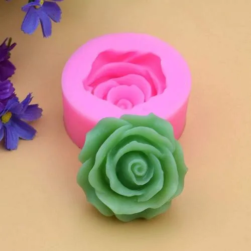 Miniatura 5 de OBTANIM 2 moldes de silicona para fondant de flores de rosas 3D Bloom para pastel de chocolate, jabón, dulces, pastelería, postre