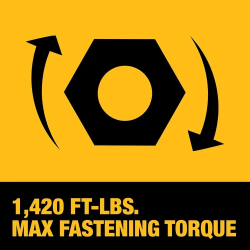 Miniatura 8 de DEWALT Kit de llave de impacto inalámbrica 20V MAX XR de 3/4 pulgadas con batería POWERSTACK y cargador (DCF964GH1)