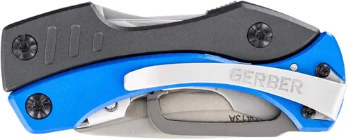 Miniatura 2 de Gerber Gear Crucial Multitool EDC Cuchillo de bolsillo con alicates de punta de aguja y clip, azul
