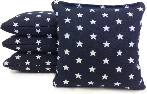 8 bolsas estándar de cornhole de tela de pato reglamentarias rellenas de maíz Stars/Stripes