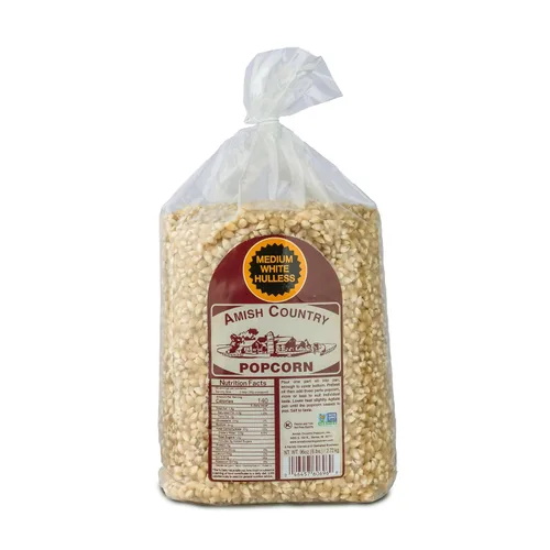 Miniatura 16 de Amish Country Popcorn Bolsa de 1 libra Granos de palomitas de maíz blancos medianos A la antigua, sin OGM y sin gluten