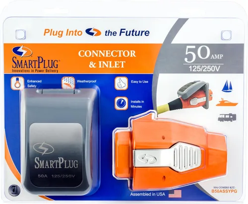 Miniatura 6 de SmartPlug B50ASSYPB - Conector y entrada de alimentación de muelle de 50 amperios, resistente a la intemperie, para caravana, cámper y barco