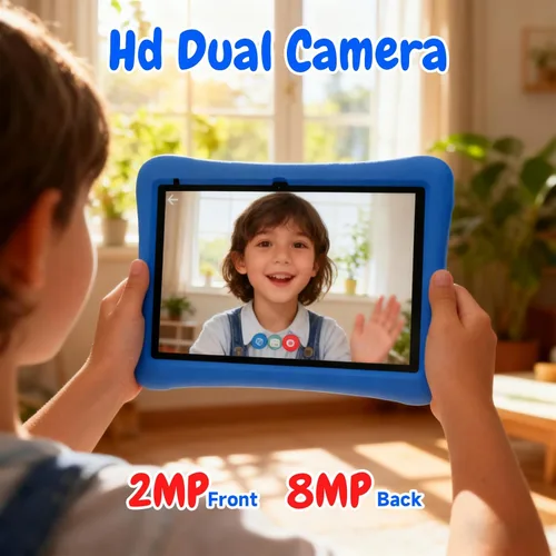 Miniatura 4 de ZZB Tableta para niños de 10 pulgadas, Android 15.0, 8 GB (3+5 extendidos) RAM 32 GB ROM (expandible a 1 TB) Cámara dual de 6000 mAh precargada